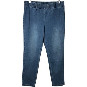 Soft Surroundings Pull On Jeans Straight Leg Size L (16-18)